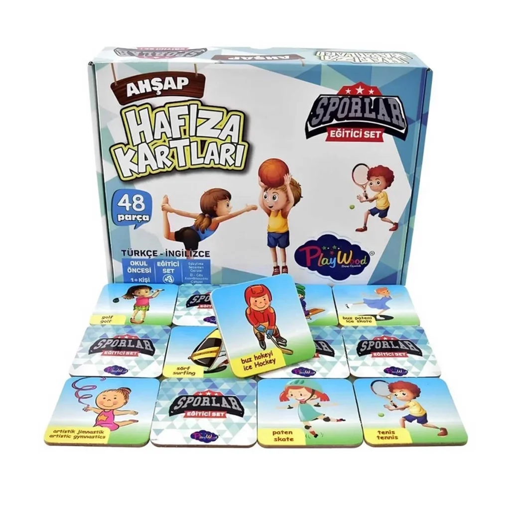 Eğitici Ahşap Hafıza Kartları Sporlar Eğitici Ahşap Hafıza Kartları Sporlar