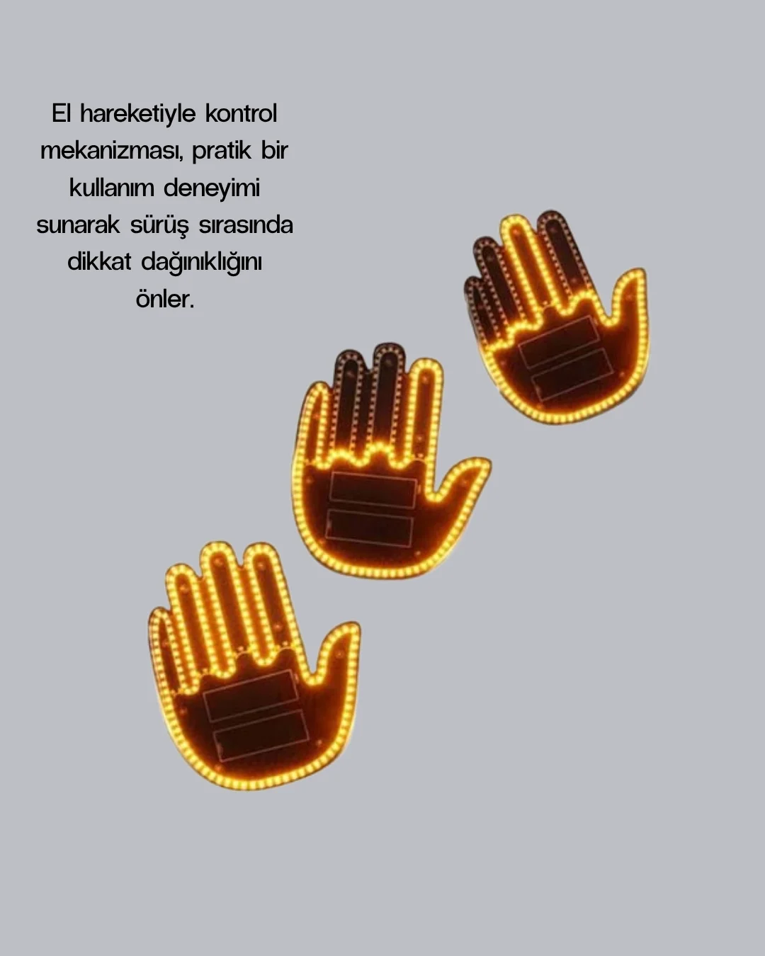 İthalat® El Hareketiyle Kontrol Edilen 176 LED Amber Güvenlik Lambası