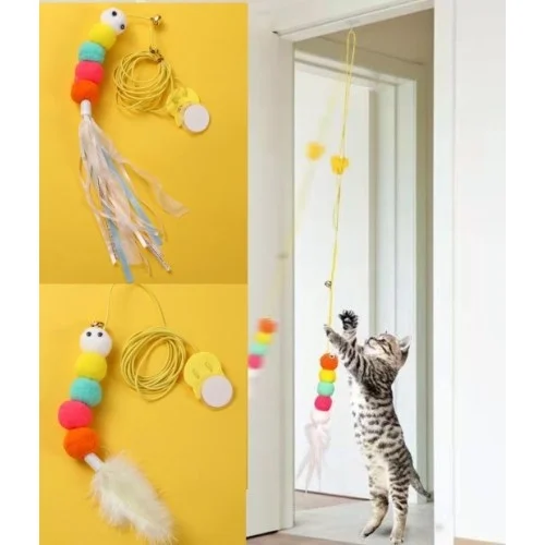 İthalat® Elastik Yapışkanlı Kedi Oyun Oltası