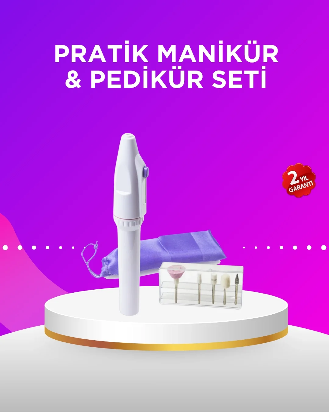 İthalat® Elektrikli Manikür ve Pedikür Matkap Seti – Ayarlanabilir Hız, Ergonomik ve Sessiz