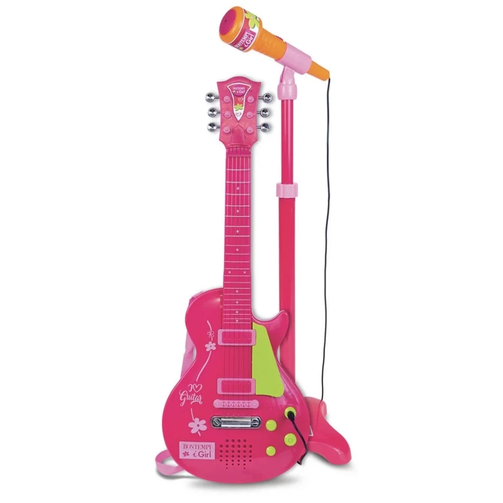 İthalat®  Elektronik Ayaklı Mikrofonlu Pembe Gitar Fiyatı, Yorumları ve Özellikleri