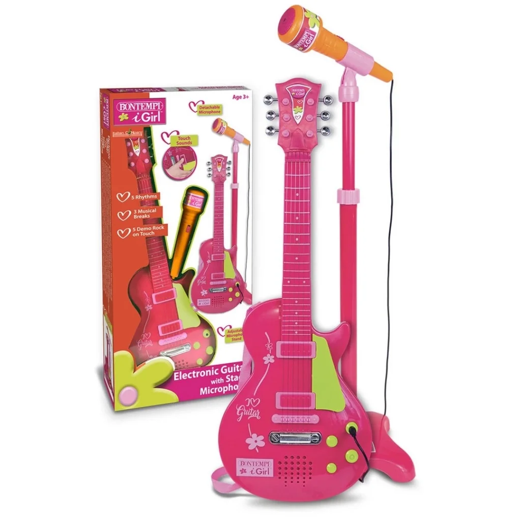 İthalat®  Elektronik Ayaklı Mikrofonlu Pembe Gitar Fiyatı, Yorumları ve Özellikleri