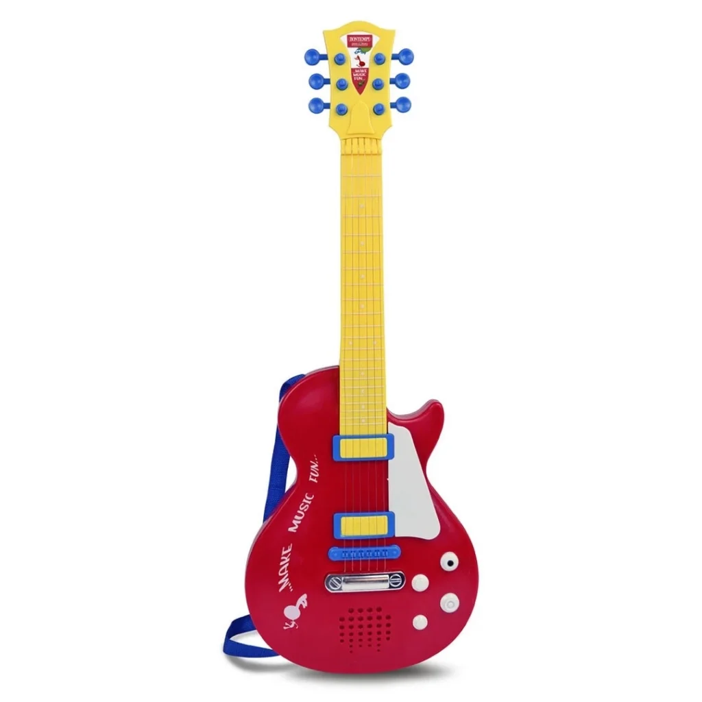 Elektronik Tuşlu ve Telli Askılı Kırmızı Gitar Elektronik Tuşlu ve Telli Askılı Kırmızı Gitar