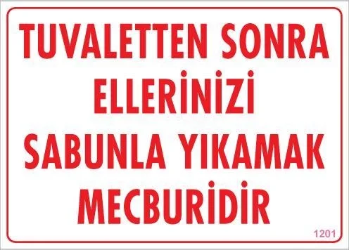İthalat® Ellerinizi Yıkayınız Uyarı Levhası 25x35 KOD:1201 İthalat® Ellerinizi Yıkayınız Uyarı Levhası 25x35 KOD:1201