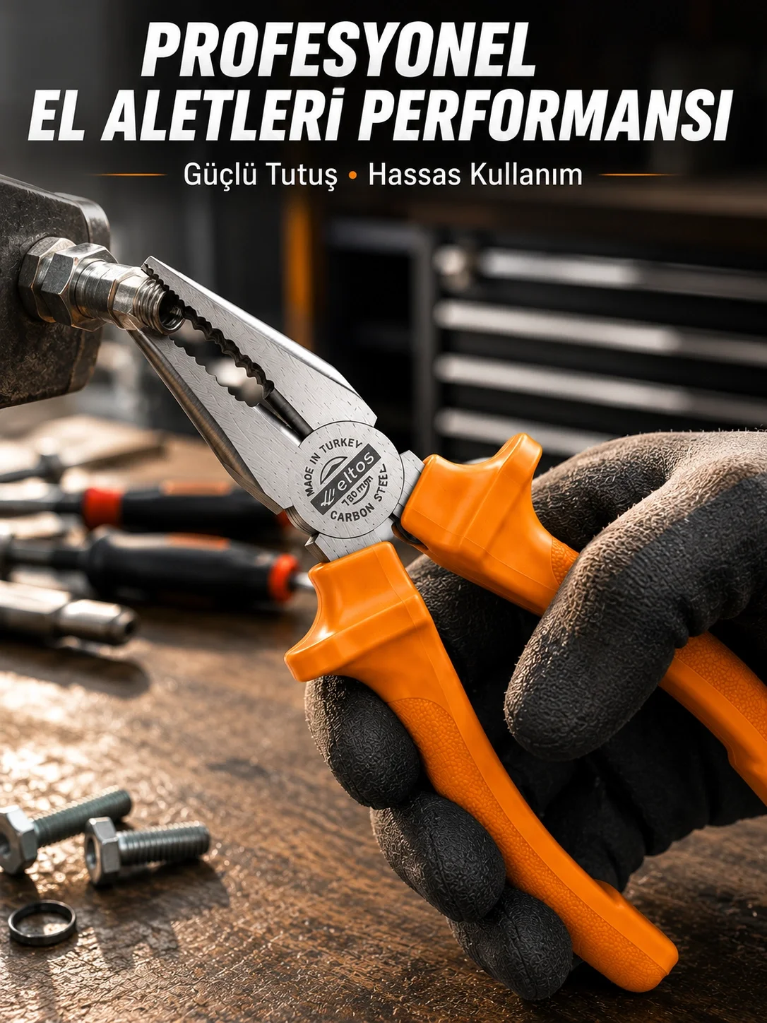 İthalat® Ergonomik Saplı Hassas Kavrama Dövme Çelik Pense