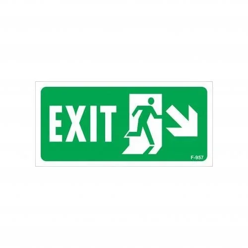 İthalat® Exit Sağ Aşağı Uyarı Levhası 17,5x25 KOD:957