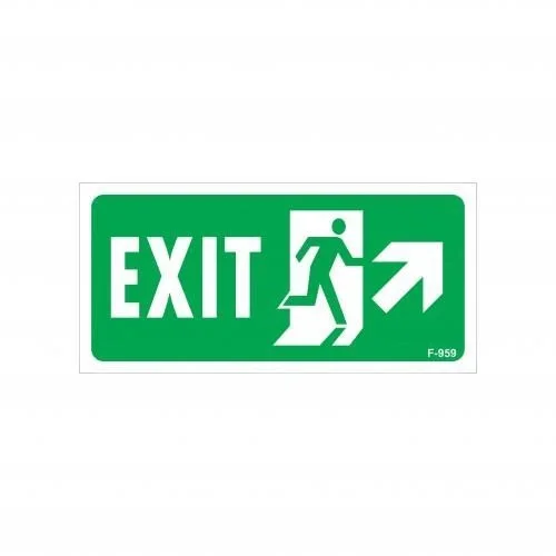 İthalat® Exit Sağ Yukarı Uyarı Levhası 17,5x25 KOD:959