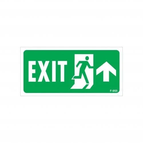 İthalat® Exit Yukarı Sağ Ok İşaretli Uyarı Levhası 17,5x25 KOD:955