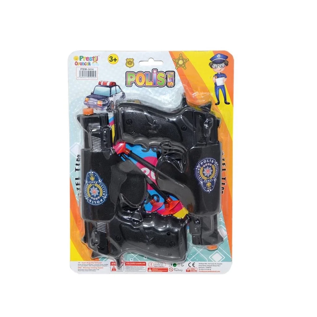 İthalat® FAB 1414 2'li Silahlı Polis Oyun Seti -Prestij