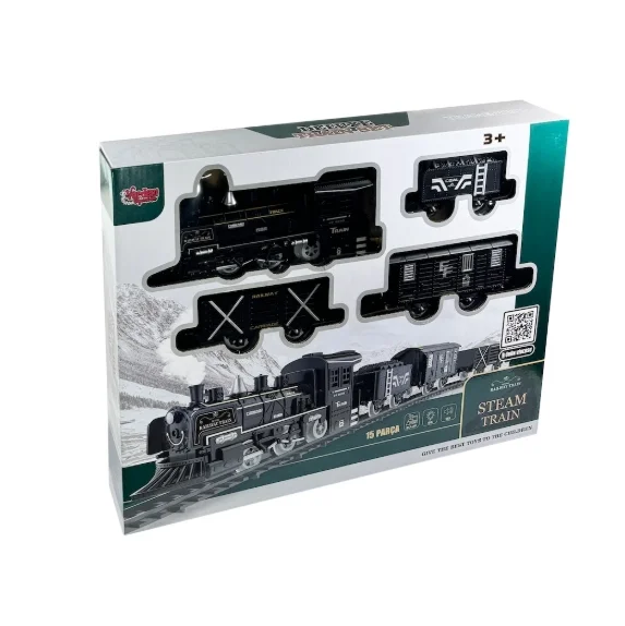 İthalat® FF-1603C-4C IŞIKLI VE SESLİ BUHARLI TREN SETİ -VRD