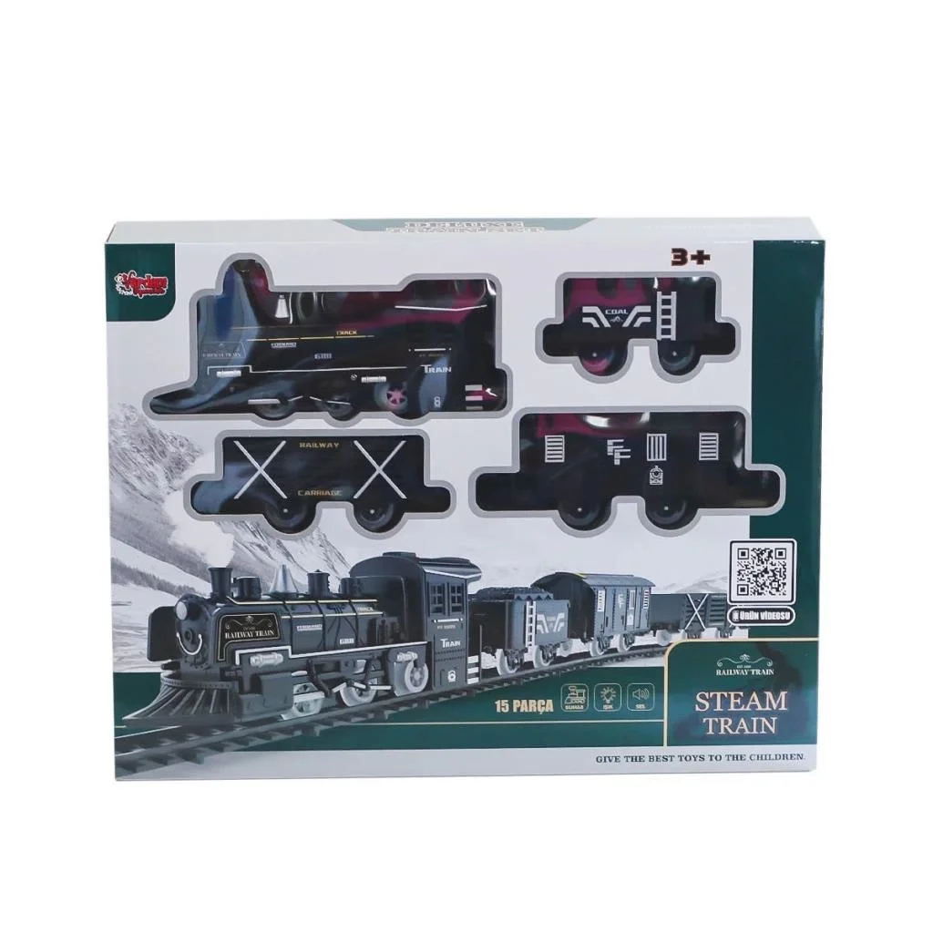 FF-1603C-4C Sesli ve Işıklı Buharlı Tren Oyun Seti -Vardem Oyuncak FF-1603C-4C Sesli ve Işıklı Buharlı Tren Oyun Seti -Vardem Oyuncak