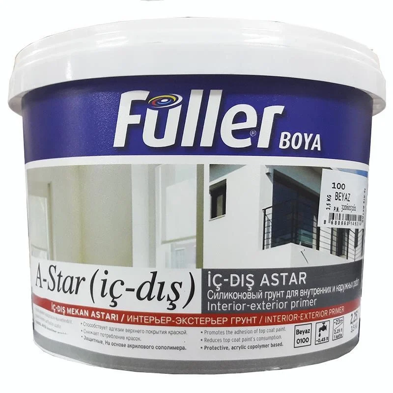 İthalat® Füller A-Star İç Dış Cephe Astar 3,5 Kg Beyaz