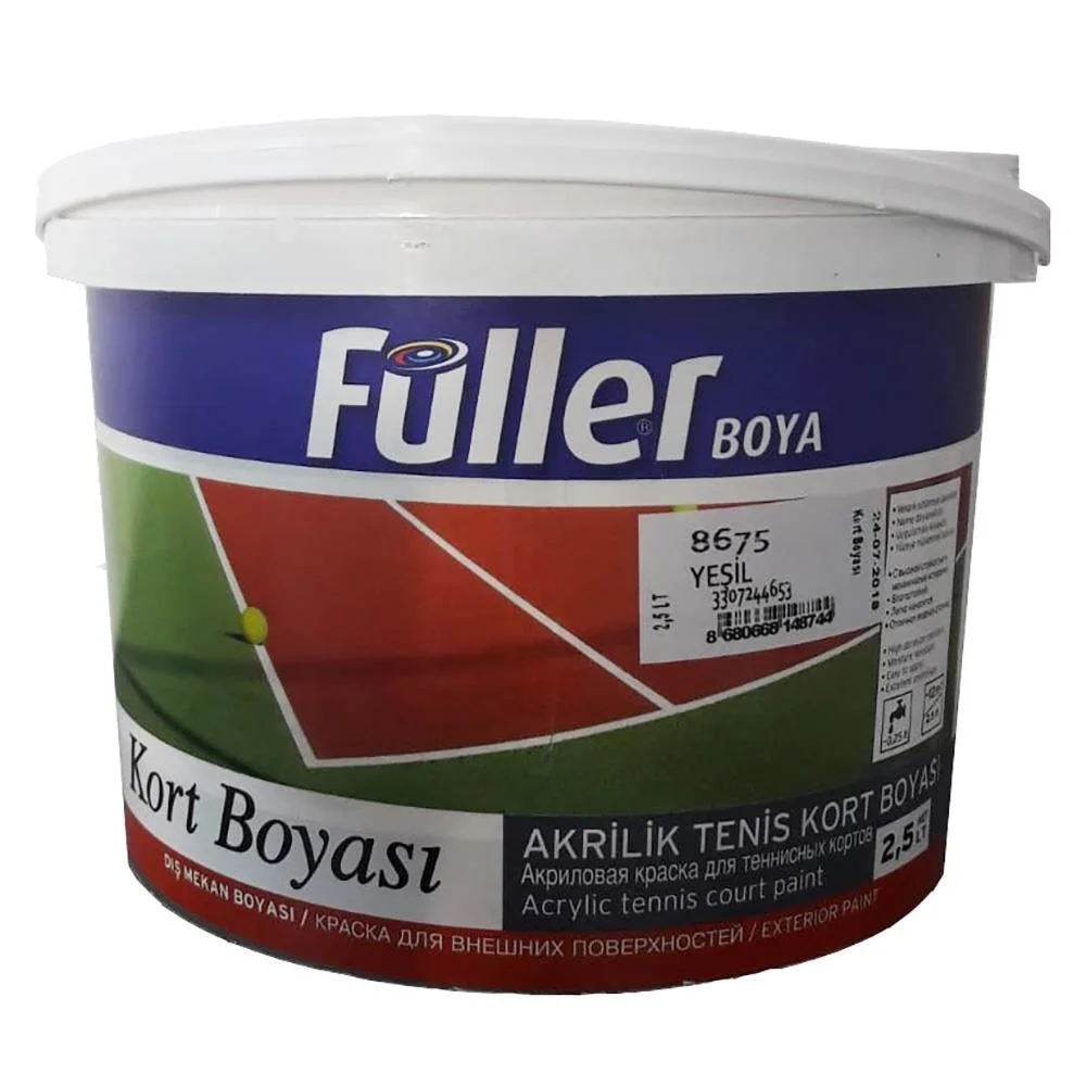 İthalat® Füller Tenis Kort Boyası Kırmızı 2,5 Litre İthalat® Füller Tenis Kort Boyası Kırmızı 2,5 Litre