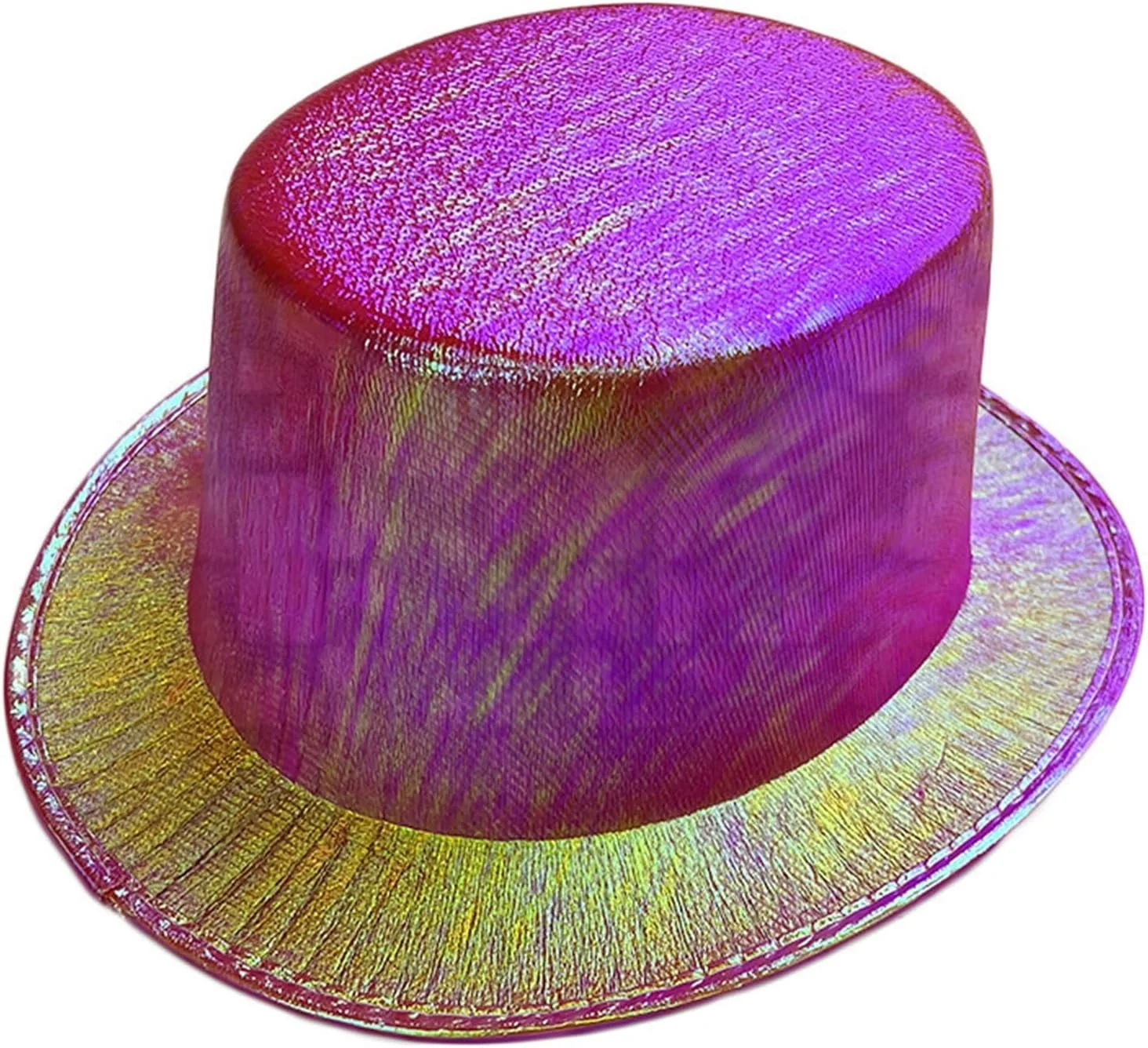 İthalat® Fuşya Renk Işıltılı Hologram Kumaş Kaplama Fötr Silindir Şapka Yetişkin Boy İthalat® Fuşya Renk Işıltılı Hologram Kumaş Kaplama Fötr Silindir Şapka Yetişkin Boy