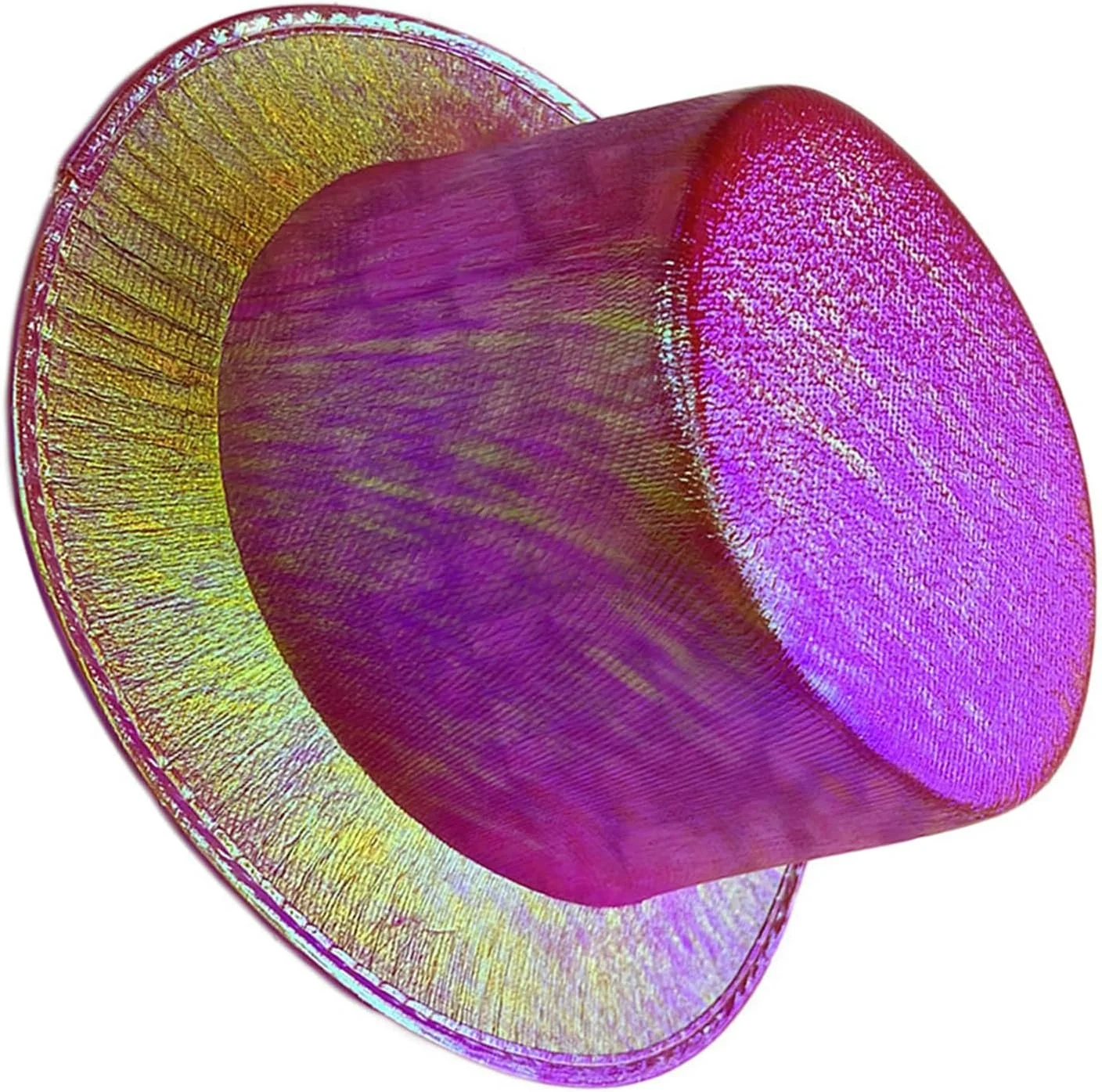 İthalat® Fuşya Renk Işıltılı Hologram Kumaş Kaplama Fötr Silindir Şapka Yetişkin Boy İthalat® Fuşya Renk Işıltılı Hologram Kumaş Kaplama Fötr Silindir Şapka Yetişkin Boy