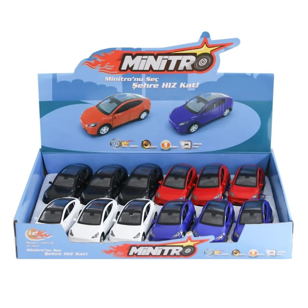 İthalat®  FY6368-12D 1 36 Metal Çek Bırak Sesli Işıklı Araba -Birliktoys