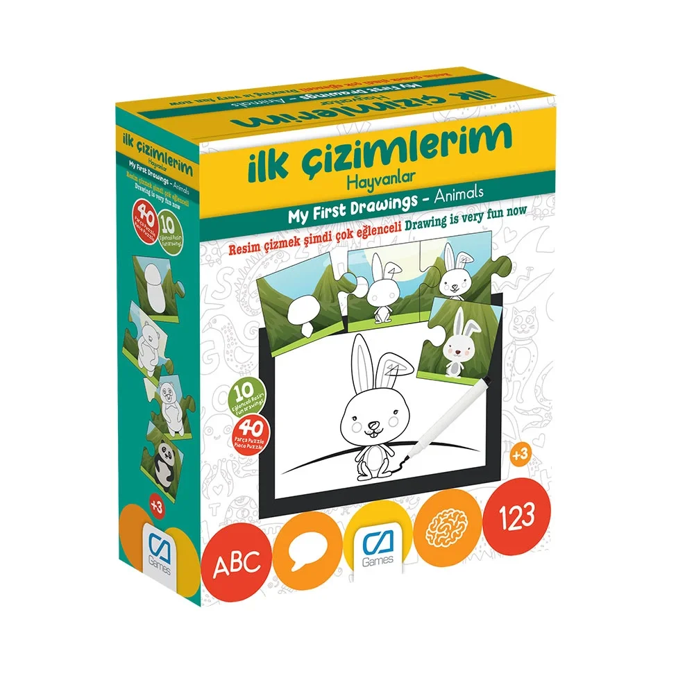 Games İlk Çizimlerim Hayvanlar 40 Parça 5205 Games İlk Çizimlerim Hayvanlar 40 Parça 5205