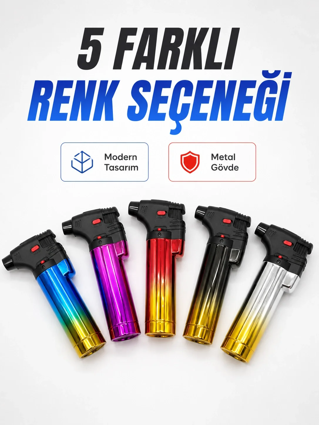 İthalat® Gaz Dolumlu Rüzgar Dayanıklı Pürmüz Çakmak Ayarlı Alev Güçlü Performans