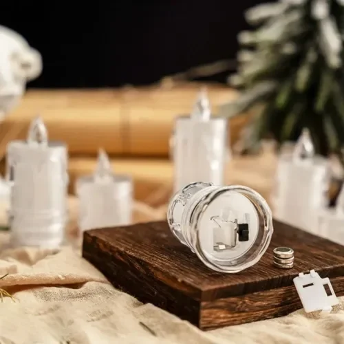 İthalat® Gerçekçi Titrek Alev Efektli Pilli LED Mum 12'li Paket