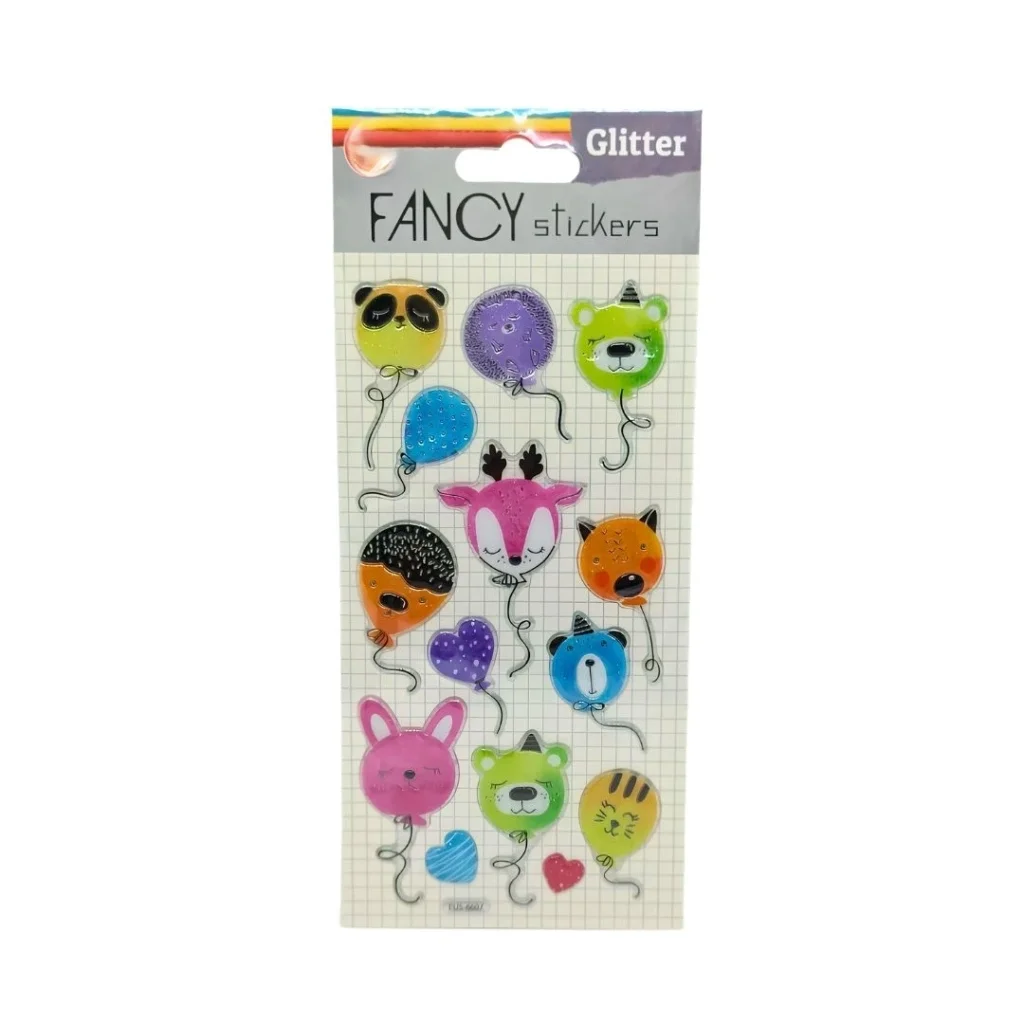 İthalat® Glitter Stickers Balon