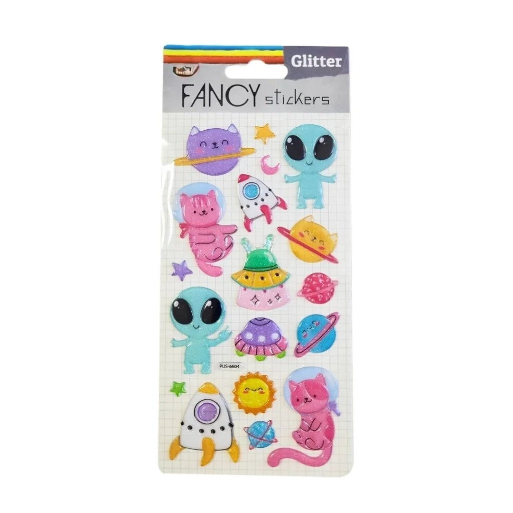 İthalat® Glitter Sticker Uzay