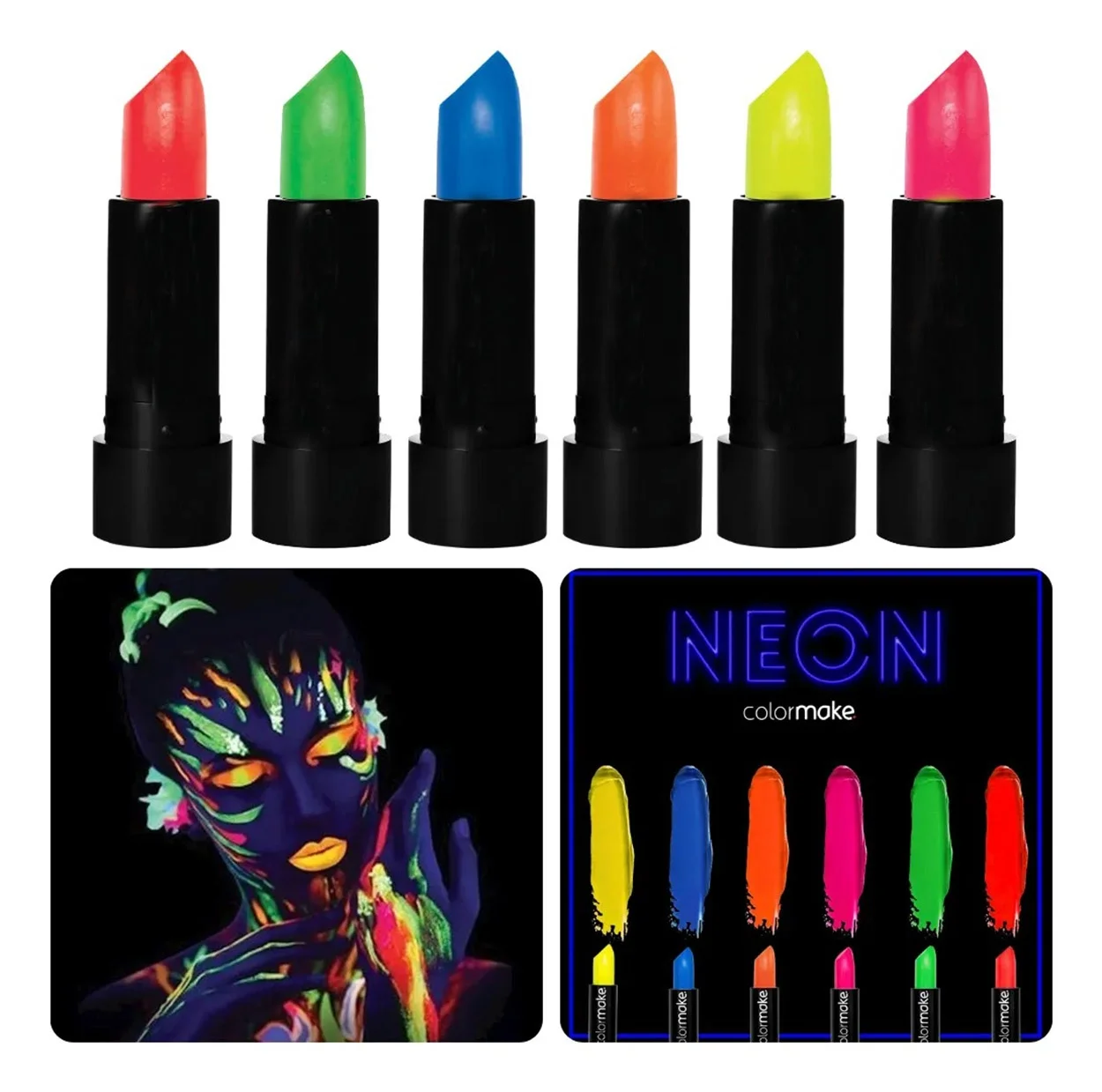 İthalat® GlowPaint 6’lı Neon Boya – UV Işıkta Parlayan Makyaj Seti İthalat® GlowPaint 6’lı Neon Boya – UV Işıkta Parlayan Makyaj Seti