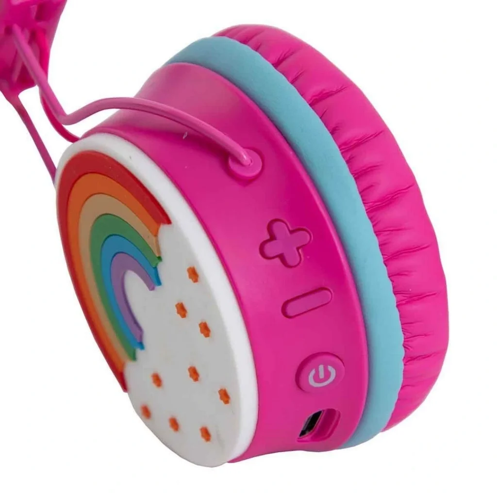 İthalat® Gökkuşağı Desenli Bluetooth Kulak Üstü Kulaklık
