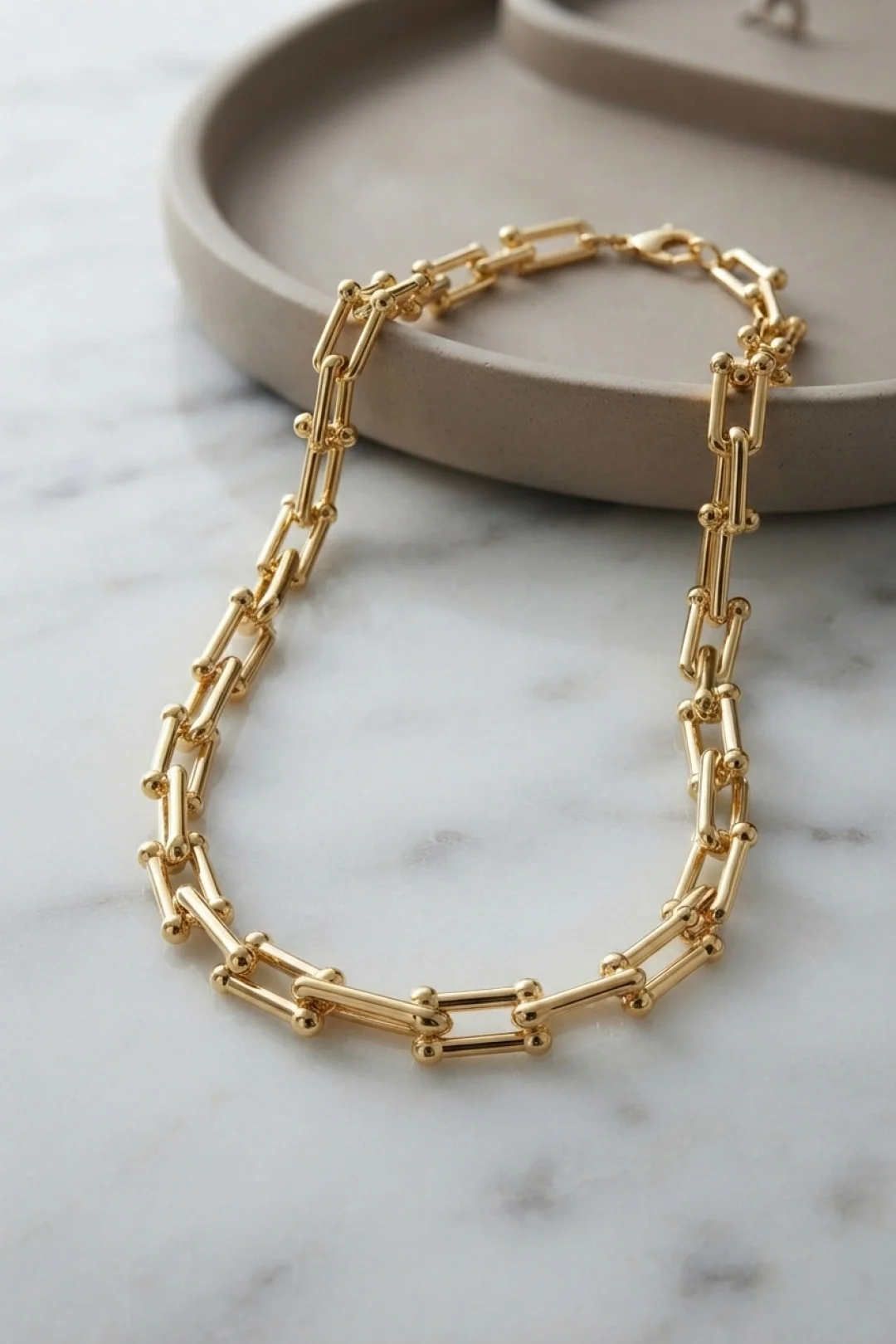 İthalat® Gold Renk Pirinç Tifani Model Kadın Kolye