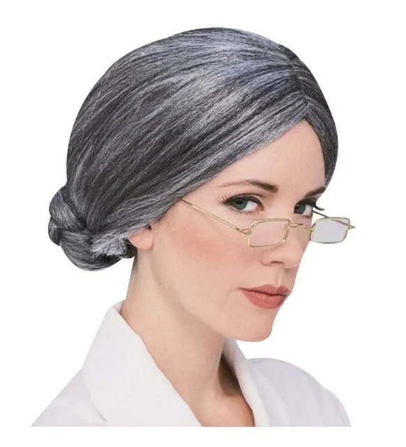 İthalat® Gri Renk Yaşlı Peruğu Takma Saç Büyükanne Peruğu Yetişkin Çocuk Uyumlu İthalat® Gri Renk Yaşlı Peruğu Takma Saç Büyükanne Peruğu Yetişkin Çocuk Uyumlu