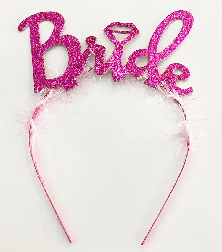 İthalat® Gümüş Renk Bekarlığa Veda İtalik Yazı Alyanslı Bride Taç