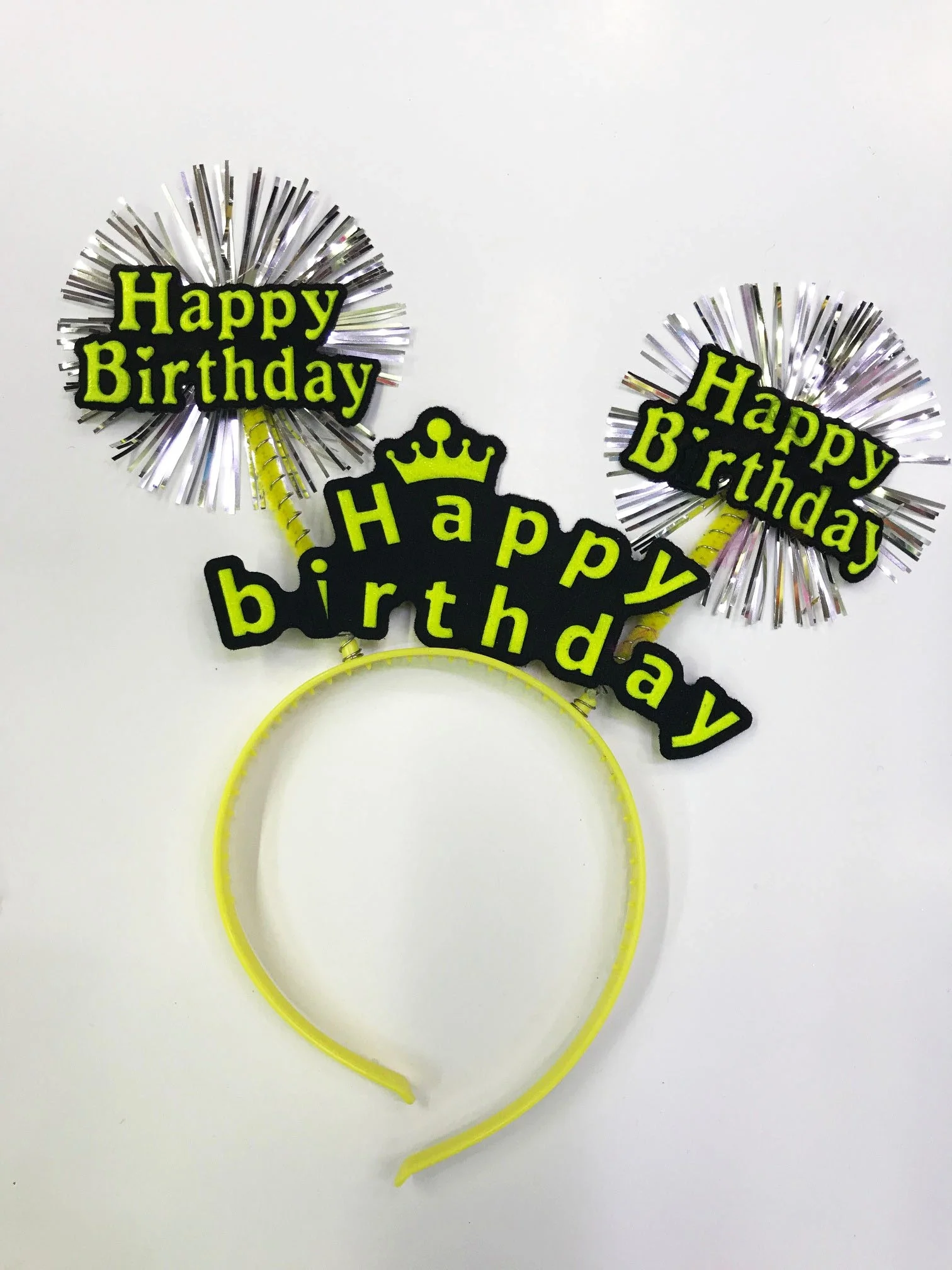 İthalat® Happy Birthday Neon Renk Doğum Günü Tacı 12 Adet