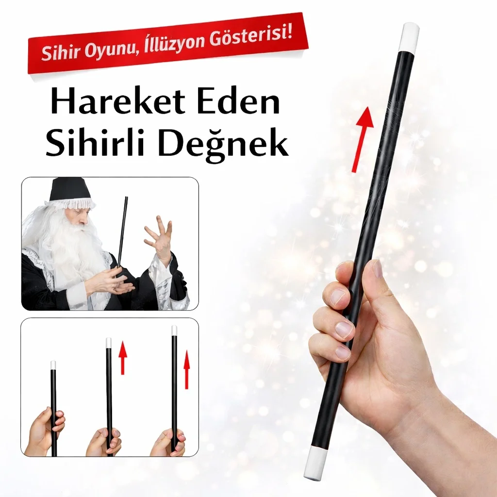 İthalat® Hareket Eden Sihirli Değnek Çubuk 24 cm İthalat® Hareket Eden Sihirli Değnek Çubuk 24 cm