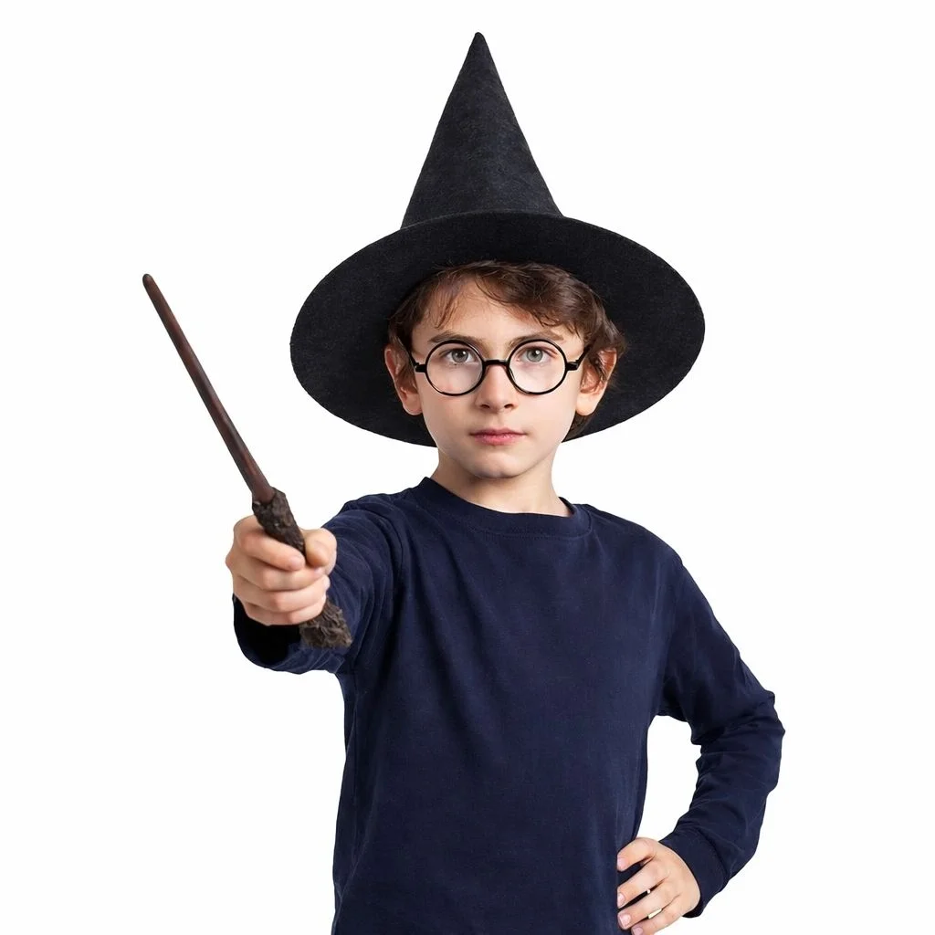 İthalat® Harry Potter Tarzı Çocuk Seti (Siyah Keçe Şapka, Asa, Gözlük) İthalat® Harry Potter Tarzı Çocuk Seti (Siyah Keçe Şapka, Asa, Gözlük)