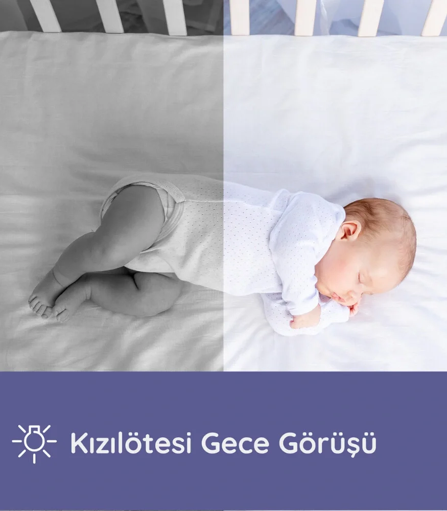 İthalat® Hubble Nursery View Pro 5 Dijital Bebek Kamerası HBL11