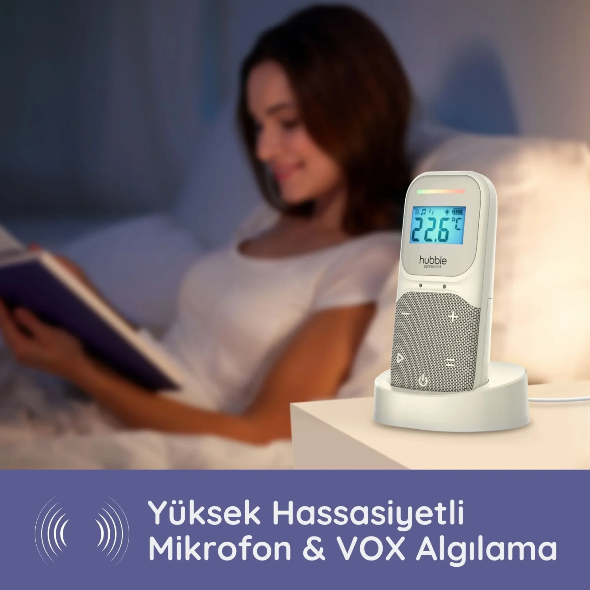 İthalat® Hubble Sense Glow Pro Dijital Bebek Telsizi HBL04