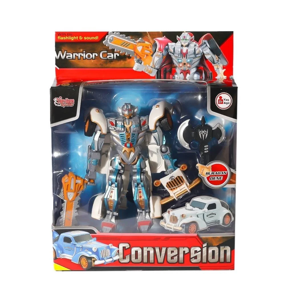 HW-668-1-2 Işıklı Dönüşebilen Robot Araba -Vardem HW-668-1-2 Işıklı Dönüşebilen Robot Araba -Vardem