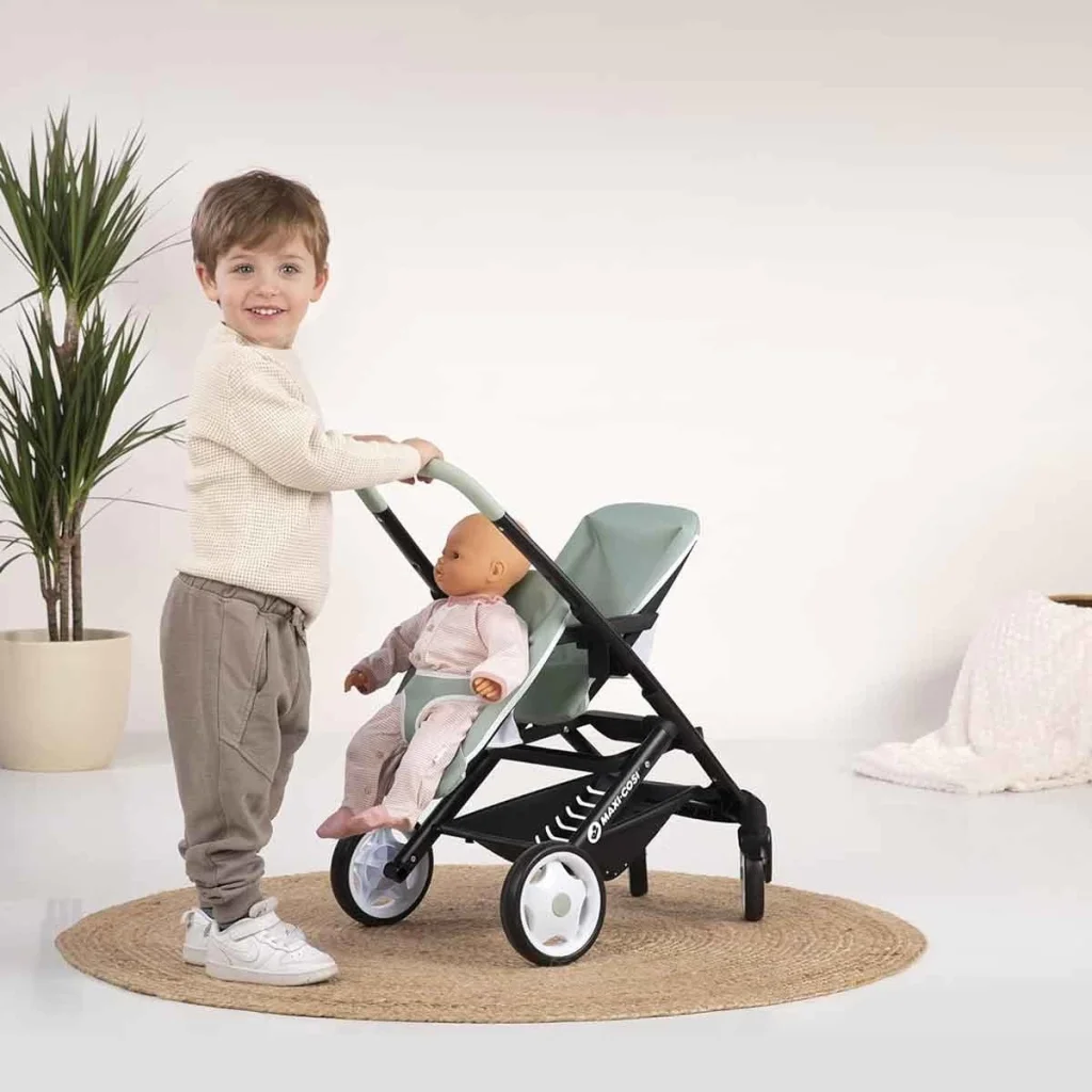 İthalat® İkiz Oyuncak Bebek Arabası Yeşil