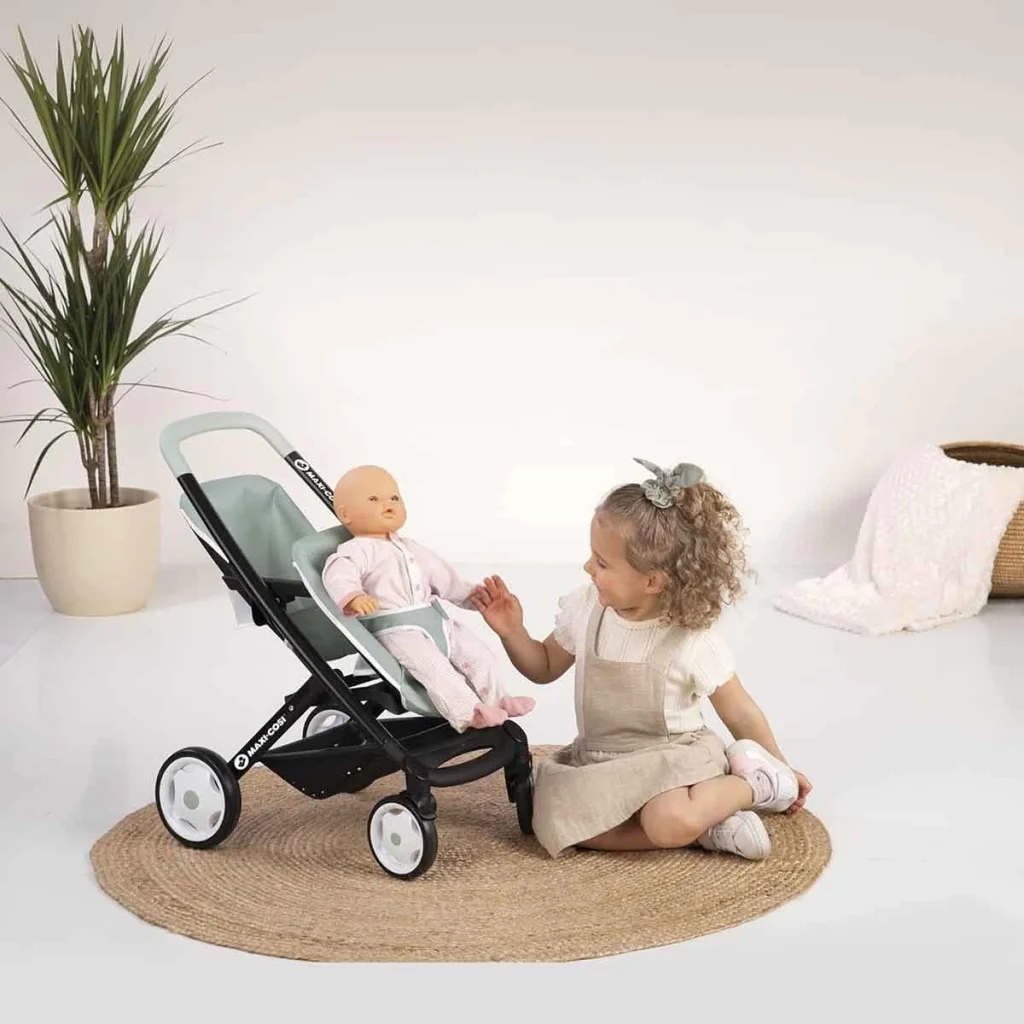 İthalat® İkiz Oyuncak Bebek Arabası Yeşil