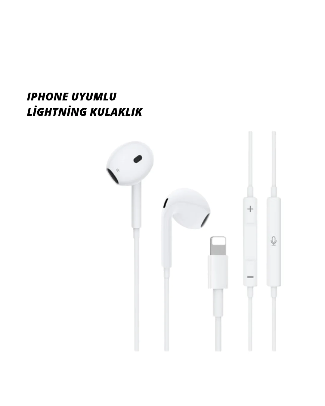 İthalat® iPhone 14 ve altındaki modellerle uyumlu Kablolu kulaklık