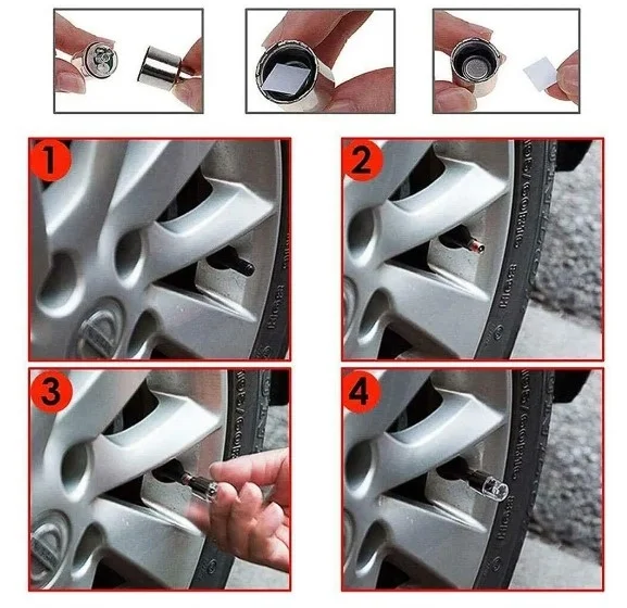 İthalat® Işıklı Bisiklet Araba Sibop Kapağı 2 Adet