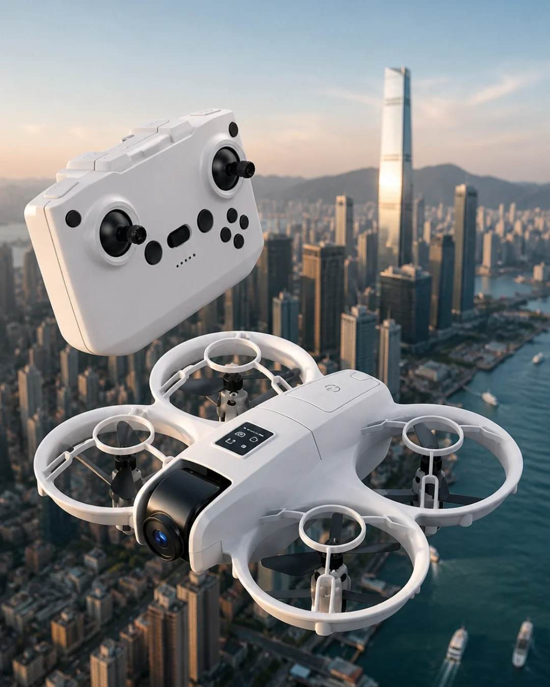 İthalat® Işıklı Mini Drone Çift Batarya ve Yedek Pervane Setli