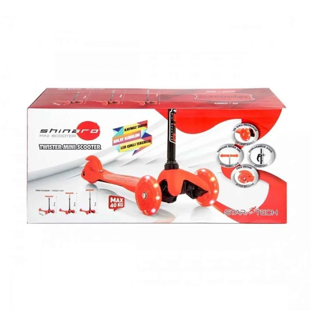 İthalat® Işıklı Scooter Kırmızı