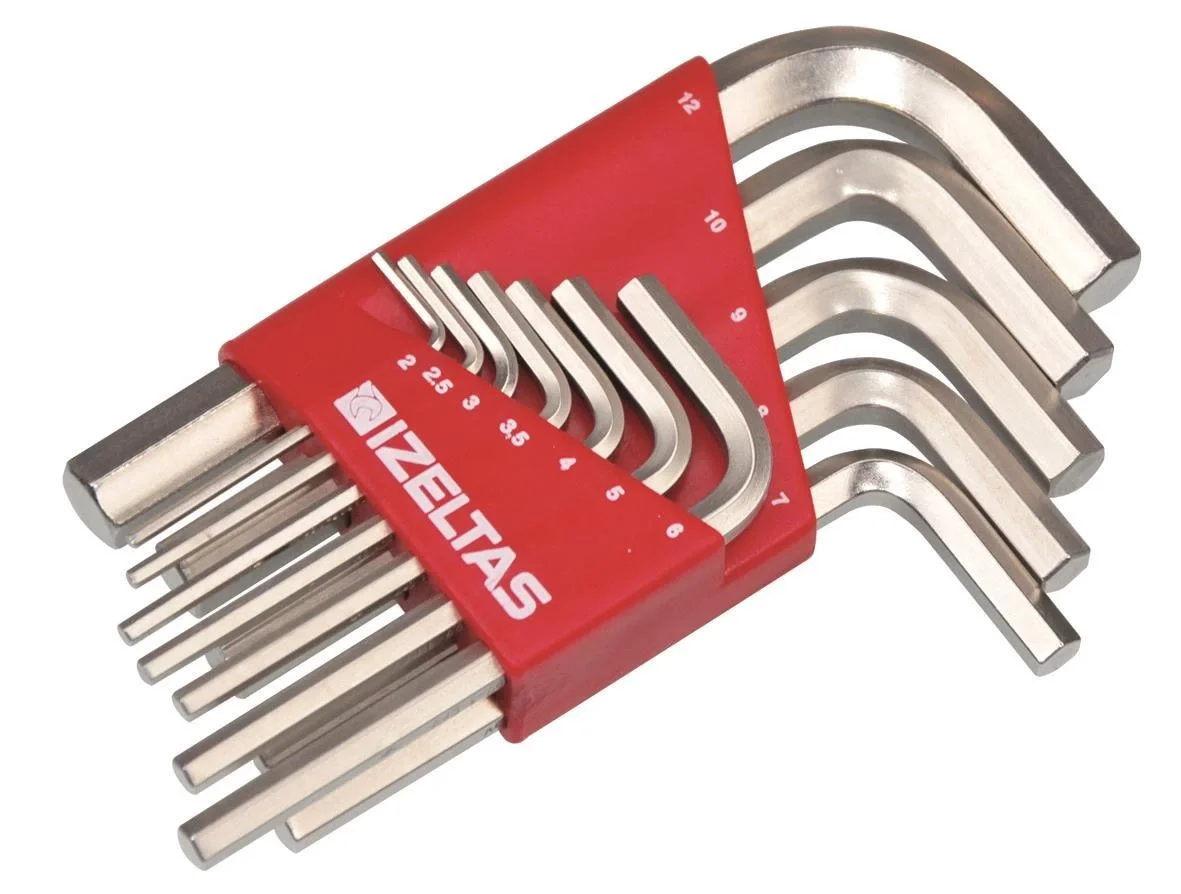 İthalat® İzeltaş 4900 Allen Anahtar Takım Altı Köşe 12 Parça