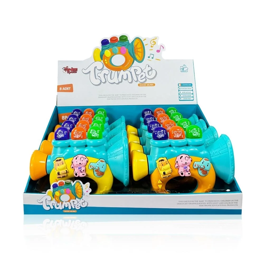 İthalat® JLG-855-38A IŞIKLI VE MÜZİKLİ TROMPET BEBEK