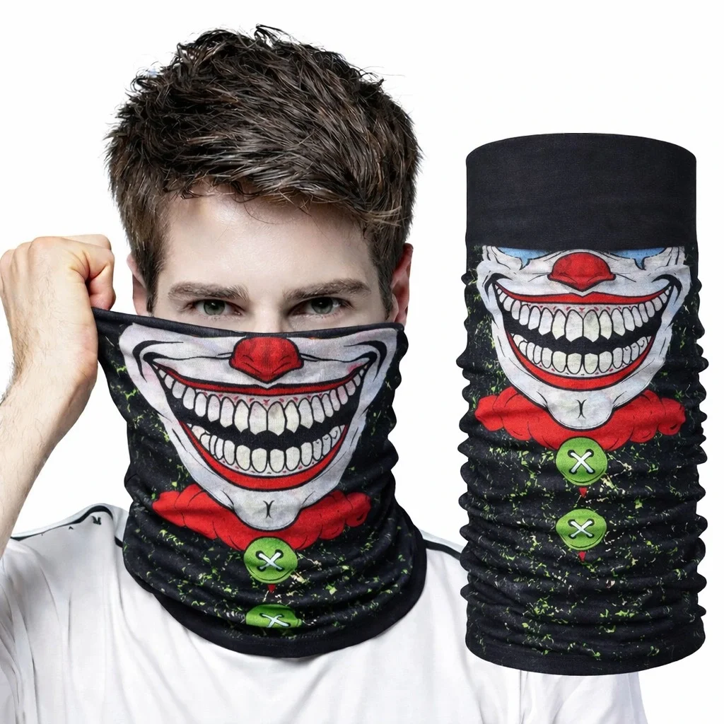 İthalat® Joker Yüz Baskılı Baf Bandana - Çok Amaçlı Boyunluk Bandana 2 No