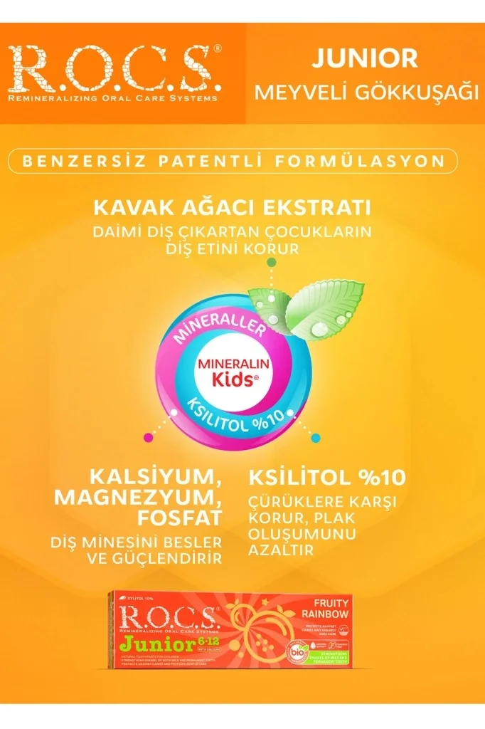 İthalat®  .Junior Diş Macunu 6-12 Yaş 60 ml Meyveli Gökkuşağı Fiyatı, Yorumları ve Özellikleri
