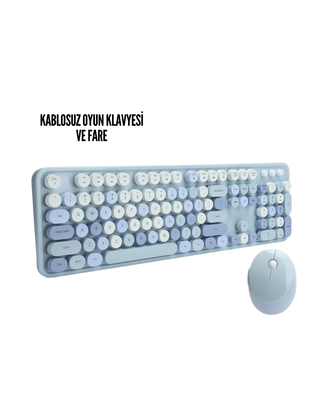 İthalat® Kablosuz Klavye Mouse Seti mavi Fiyatı, Yorumları ve Özellikleri