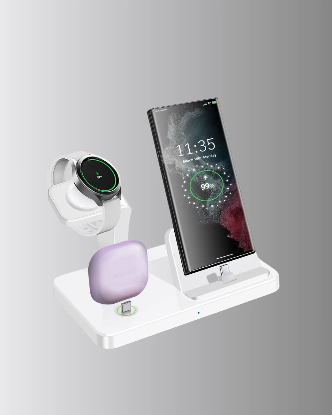 İthalat® Kablosuz Şarj İstasyonu 4’ü 1 Arada iPhone Watch ve AirPods Uyumlu