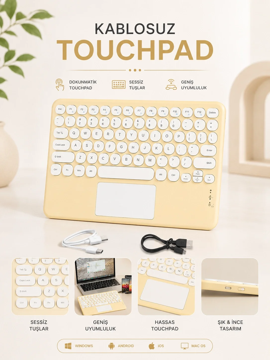 İthalat® KABLOSUZ TOUCHPAD TÜM CİHAZLARLA UYUMLU