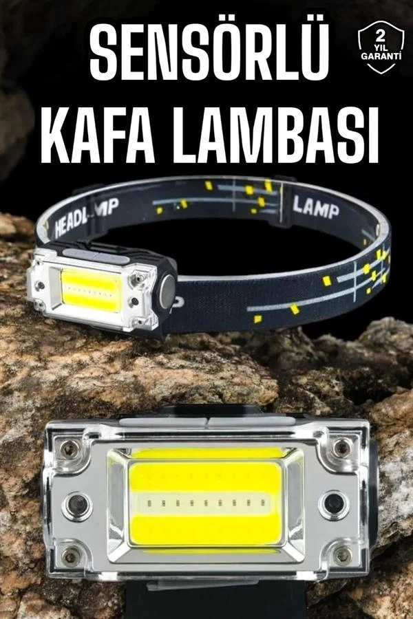 İthalat® Kafa Lambası Kamp Feneri Balıkçı Feneri Başlıklı Suya Dayanıklı